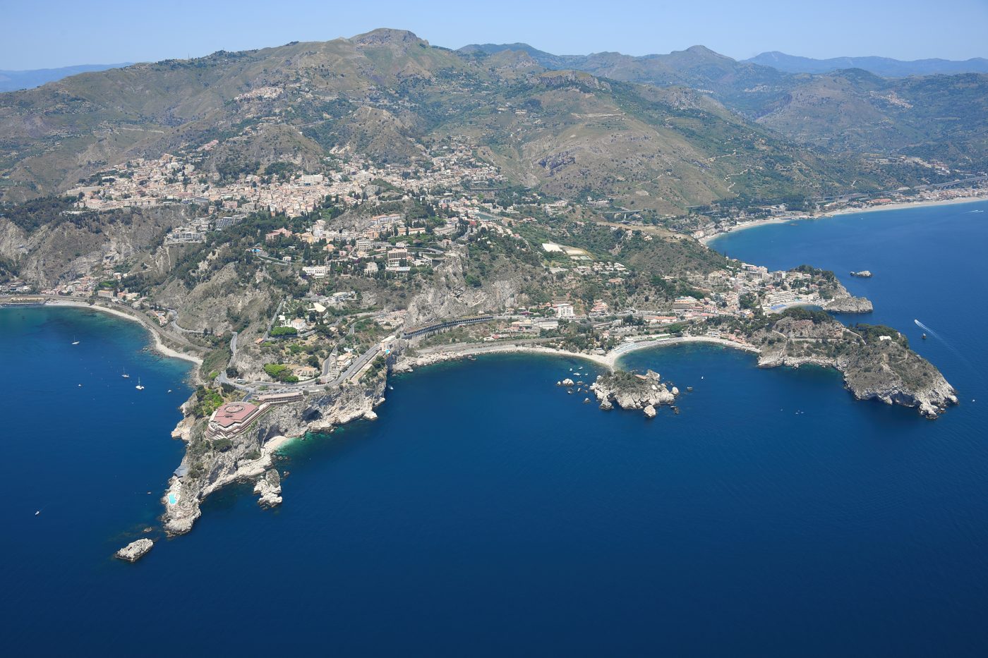 Taormina's hillside town above the Ionian coast